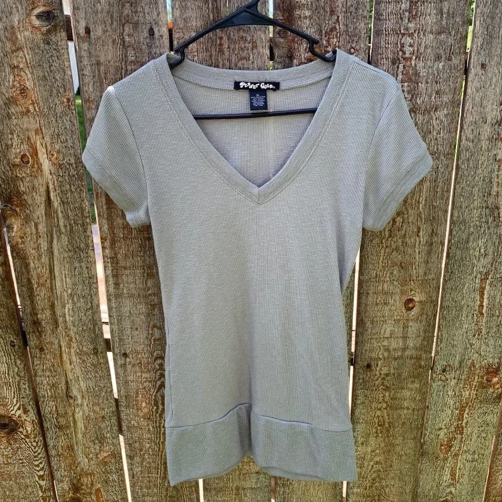 Planet Gold short sleeve fitted long sweater type